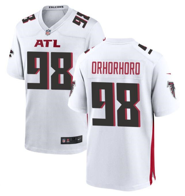 Men's Atlanta Falcons #98 Ruke Orhorhoro White Limited Football Stitched Game Jersey